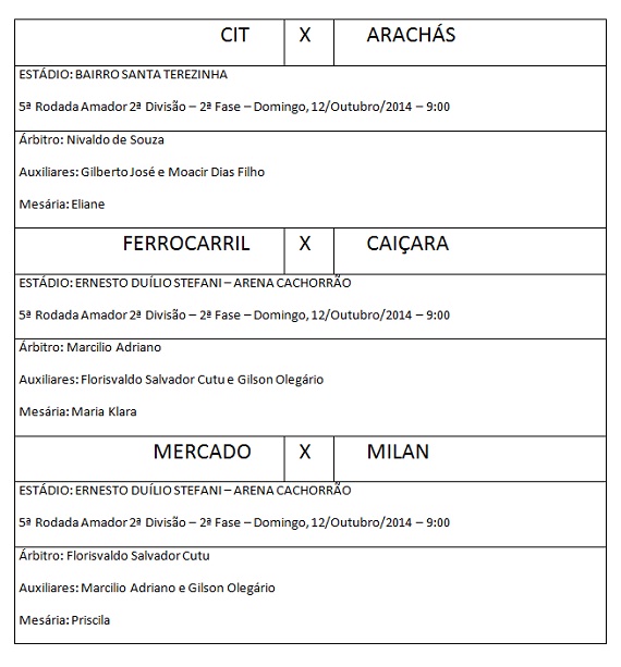 Arbitragem Amadorão 2ª fase - 3